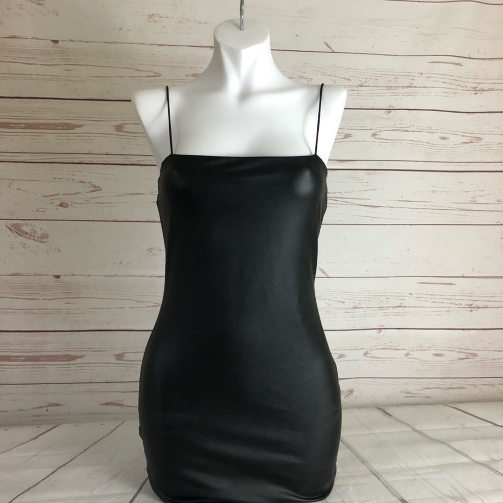Faux leather bodycon